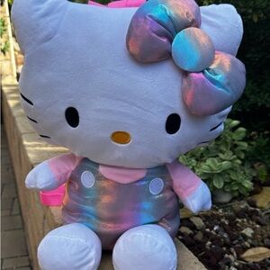 Hello Kitty White Stuffed Animal Plush Doll with Pink Bow